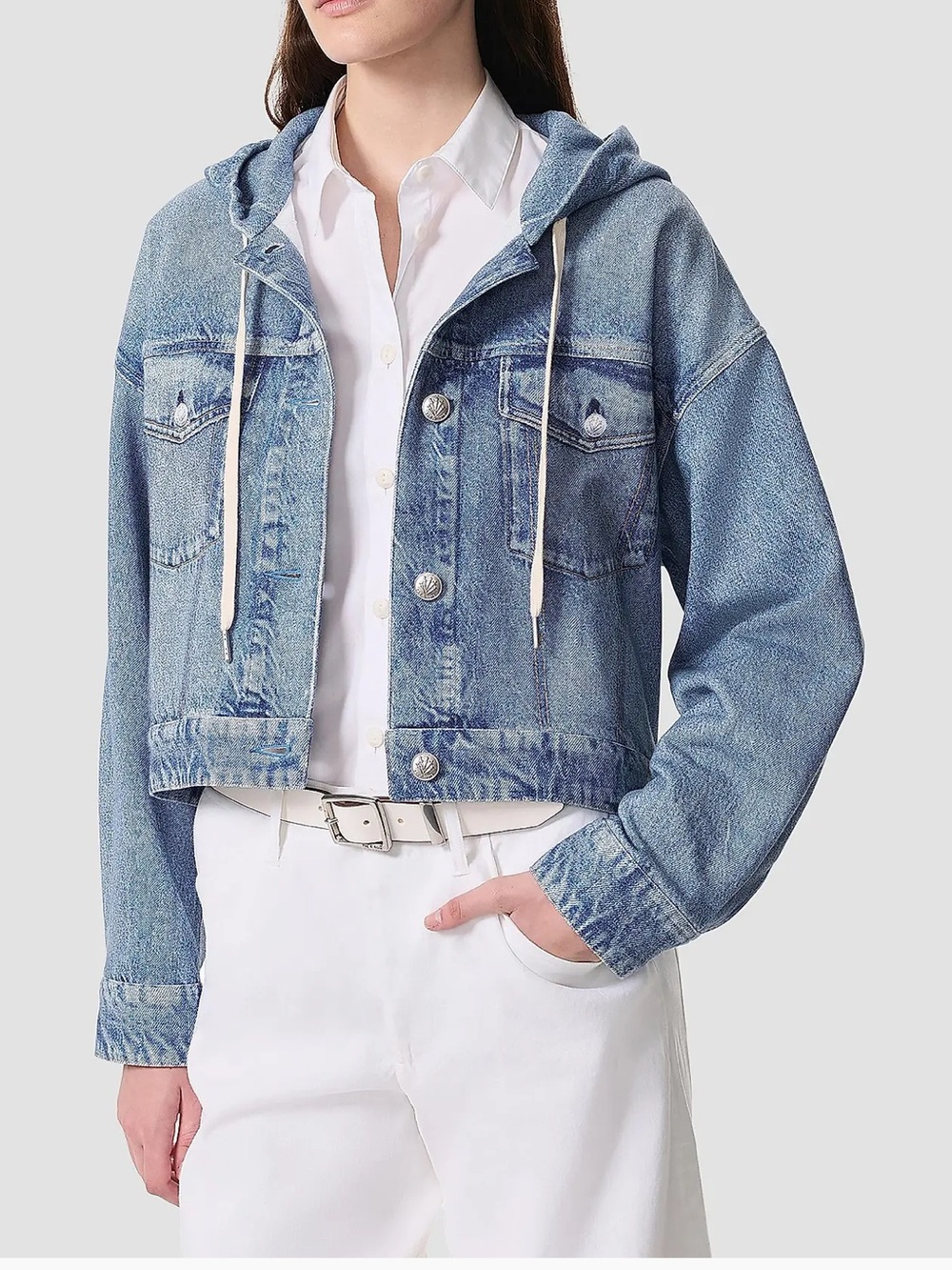 Rag & Bone Miramar Terry Hooded Trucker Jacket